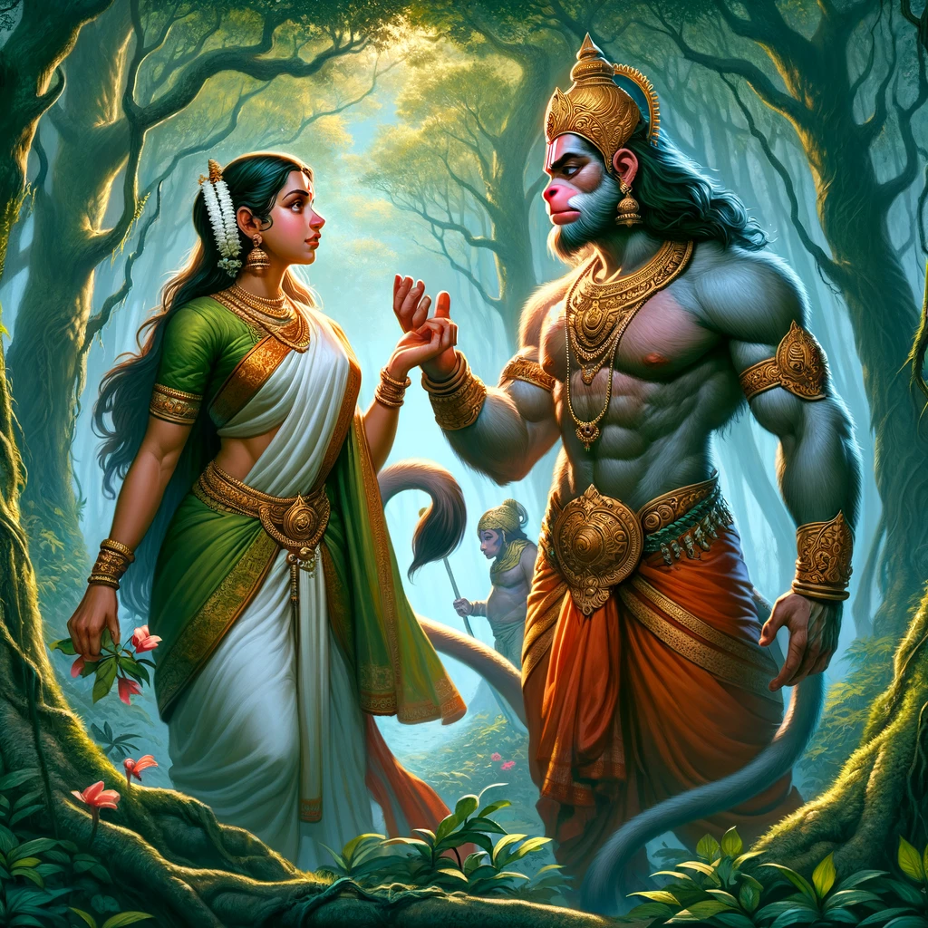 Sita Gives Leave to Hanuman